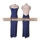 Royal blue plus size transparent evening dress with stones