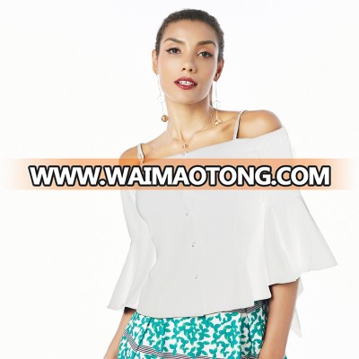 68PH168082 Fashion sexy new strap strapless long-sleeved shirt