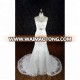 Designed Elegant Strapless Mermaid Strapless Sweep Train Lace bowknot Wedding Dress